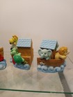 Vintage Noahs Ark Bookends With Matching Photo Frame Heavy Nursery Kids Room   