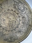 19th Chinese Antique Hand-carved Brass Tray Featuring Twin Dragons 10   