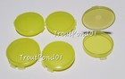 Tupperware Mini Clamshell Pill Keeper Round Pocket Container Green Set Of 5 New
