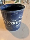 Vintage Snco San Francisco California Souvenir Coffee Mug Pottery Blue Cup Birds
