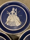 Vintage Blue Tin Coasters Set Of 5 Women   s Fashion 1776 1812 1860 1880 Today
