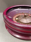 Antique Wooden Roulette Wheel W original Paper Numbers And Ball