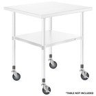 Set Of 4 Commercial Caster Wheels  2 With Brakes For Kitchen Prep   Work Tables