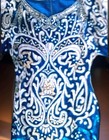 Silk Gown Full Glass Beading And Sequins  Handmade In New York  S long