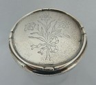 Antique Hallmarked Birmingham Sterling Silver   Crystal Glass Vanity Jar 