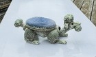 Vintage Florenza Poodle Nodder Pin Cushion Unusual Color Grey White Periwinkle