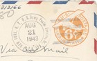 1943 Apo 523 Ww2 Censored Airmail Cover 6c Air Letter To Oregon Passed By Army