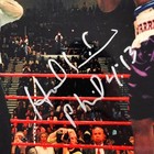 Evander Holyfield Signed Tyson Ear Bite 12x16 Photo Autograph   Psa Sticker Only