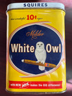 Vintage White Owl 10 Cents Cigar Advertising Metal Tin With Lid