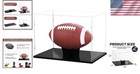 Luxury Football Display Case With Uv Protection - Transparent Acrylic 14 l X 9 w