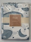 Crane Baby  Crib Fitted Sheet  100  Cotton Sateen  Caspian Whales