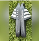 Adidas Adilette Black And White Shower Slides In Excellent Condition Sz 7 Comfy