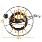 Metal Stainless Steel Kite Reel With Brake  11 2  Dia  Safety Lock   Bearing 
