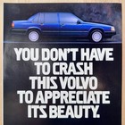 1991 Volvo 940 Blue Sedan Vintage Print Ad You Don   t Have To Crash To Appreciate