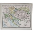 1891 Austria Hungary Tyrol Bohemia Monarchy Antique Map Color Victorian Era