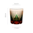 Crystal Whiskey Glass Tumbler Japanese Style Edo Kiriko Glass 9oz 250ml Blue