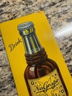 Vintage 1930s Nugrape Soda Metal Door Push Sign Bottle   Look 