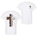 Christian Camo Cross T Shirt I Can Do All Things Through Christ Black Tee