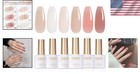 Jelly Nude Gel Nail Polish Set - 6 Sheer Milky Colors For Elegant Diy Manicure