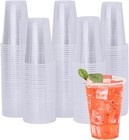 9 Oz Plastic Cups  500 Pack - Clear Disposable Drinking Water Cups For Cold B   