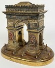 Antique 19thc French Bronze Arc De Triomphe Paris Grand Tour Monument Statue Box