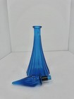 Vintage Mcm Mini 11 5    Empoli Blue Ribbed Genie Bottle Decanter W stopper