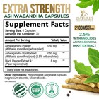 Organic Ashwagandha 2100mg Capsules W  Black Pepper Root Supplement 120 Capsules