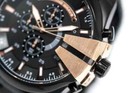 New Diesel Dz4309 Mega Chief Black Dial Stainless Steel Chronograph Men s Watch