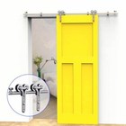 4-16ft Stainless Steel Sliding Barn Door Hardware Closet Track Kit For 1 2 Door