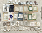 Antique Abalone   Mother Of Pearl Shell Belt Buckles   Buttons Lot Noc