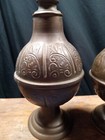 Set 2 Vtg Mughal Bronze-brass Tone Islamic Turkish  Rose Water Spinkler Bottle 