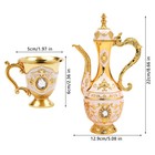 Vintage Turkish Tea Set With 6 Cups  Teapot  And Decorative Tray