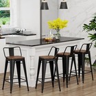 Yongchuang 26 Inch Bar Stools Set Of 4 Kitchen Counter Height Barstools With    