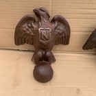 Antique Victorian Cast Iron Figural Full  Body Eagle Bath Tub Feet 8  Wide Old