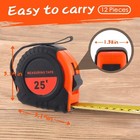 Xuhal 12 Pieces 25 Ft Tape Measures Bulk Retractable Measuring Tapes Easy Rea   
