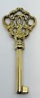Ornate Cast Brass Key Polished Skeleton Antique Vintage Retro Old Fancy Decorate