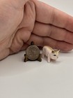 Vintage Miniature Porky Pig Piggy Figurine Tiny Dollhouse Animal Trinket