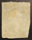 Scott  14 Used 1851 Type Ii Green Washington Imperf Stamp W  Small Corner Crease