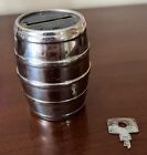 Vintage Promo Metal Coin Bank Advertising American Bank   Trust Racine With Key