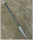 Custom Handmade Carbon Steel Hunting Survival Double Head Zulu Spear And Sheath