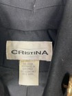 Vtg Cristina Jacket Womens 12 Black Military Gold Buttons Steampunk Nwt