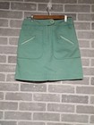Anthropologie Elevenses Women Green Pocket Mini Skirt Size 4