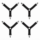 4-pack Bed Sheet Holder Straps Adjustable Triangle Clips Grippers For Mattress