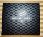 Michael Kors Mens Beanie Hat   Scarf Set Black Mk Logo Knit Winter Gift Box Nib