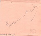 Bernard Miles   Naunton Wayne Signed Autograph Auto 3x5 Cut English Actors