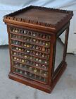 Antique Country Store Walnut Spool Cabinet     Leonard   s Silk