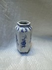 Vintage Chinese Blue   White Hand Painted Flowers Bud Vase Or Toothpick Holder