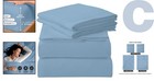 Luxury Hotel Quality 4-piece Queen Sheet Set - Soft 1800 Microfiber - Lake Blue