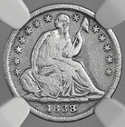 1838 H10c Liberty Seated Half Dime Lg Stars Ngc Fine Details Cleaned 8404748-021