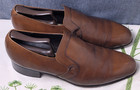 Vtg Johnston   Murphy 10 5 Aristocraft Handcrafted Leather Loafers Slip On Shoes